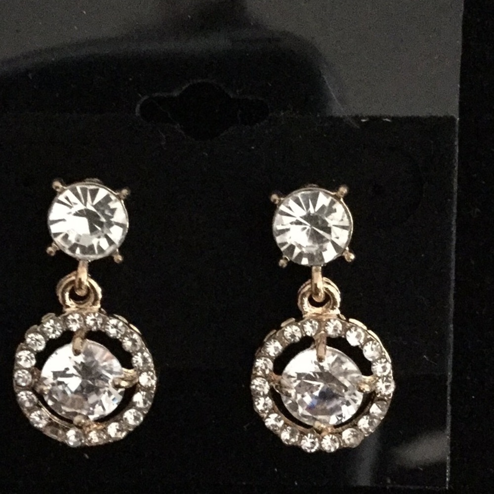 Goldtone Rhinestone Earrings